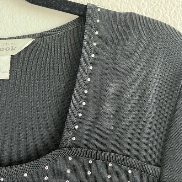 Exclusively Misook Black Rhinestone Maxi Dress - Picture 11 of 15